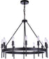 Larrson 12-Light Chandelier Flat Black