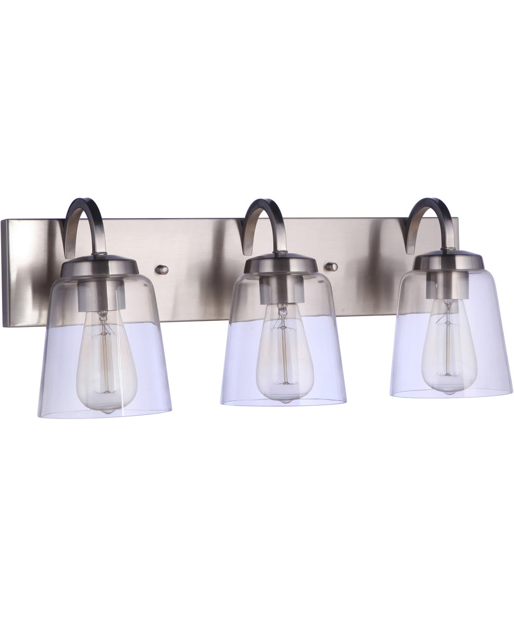 Elsa 3-Light Vanity Brushed Polished Nickel