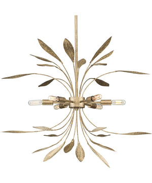Mariposa 6-Light Hanging Pendant Light Antique Gold