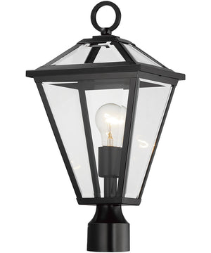 Prism 1-Light Outdoor Post Lantern Black