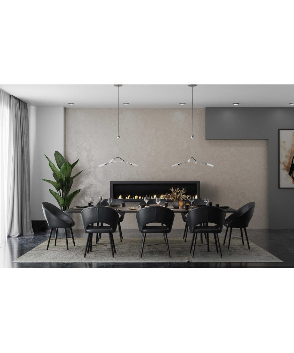 Kylo LED 4-Light Frosted Acrylic Modern Style Chandelier Light Brushed Nickel