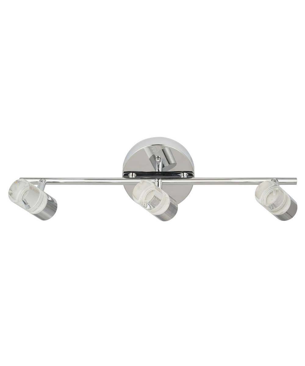 Catalina 19"W 3-Light LED Track Bar Light Fixture Brushed Nickel with Bubble Glass Shades