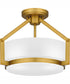 Quoizel Semi-Flush Mount Medium 2-light Semi Flush Mount Aged Brass