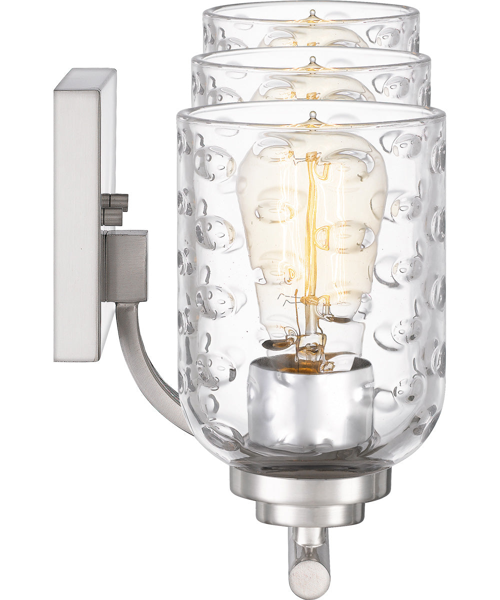 Cristal Large 3-light Bath Light Brushed Nickel