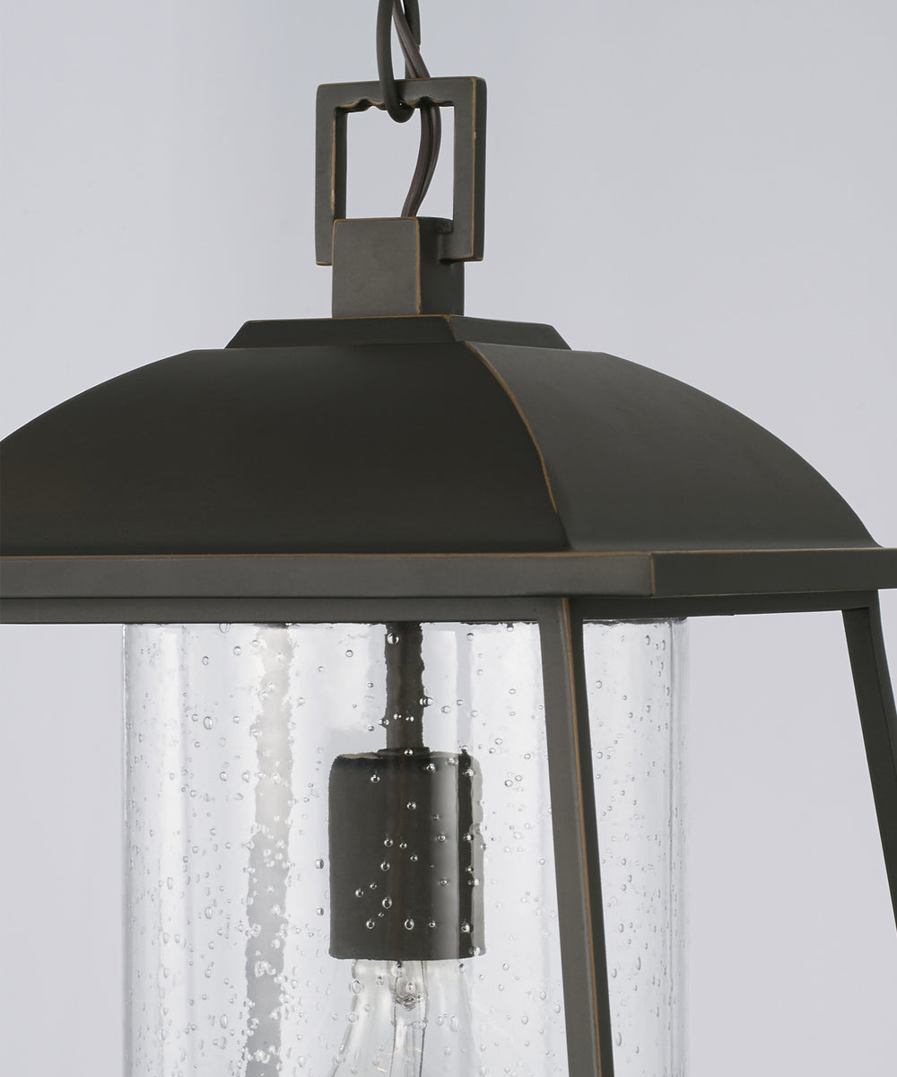 Durham 1-Light Outdoor Hanging-Lantern Rain or Shine - Oiled Bronze
