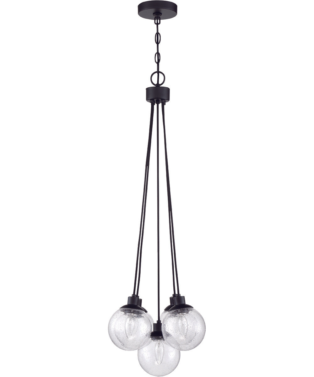 Que 5-Light Pendant Flat Black