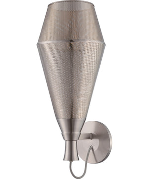 11"W Marx 1-Light Vanity & Wall Satin Steel