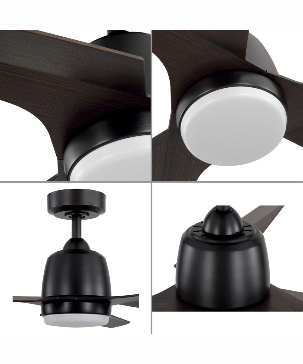 Upshur 52" Indoor/Outdoor Transitional Ceiling Fan with LED Light Kit Antique Bronze