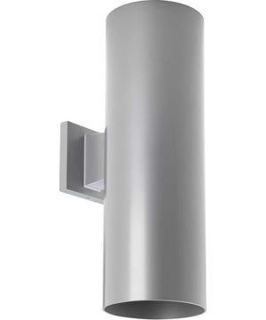 6" Outdoor Up/Down Wall Cylinder Metallic Gray