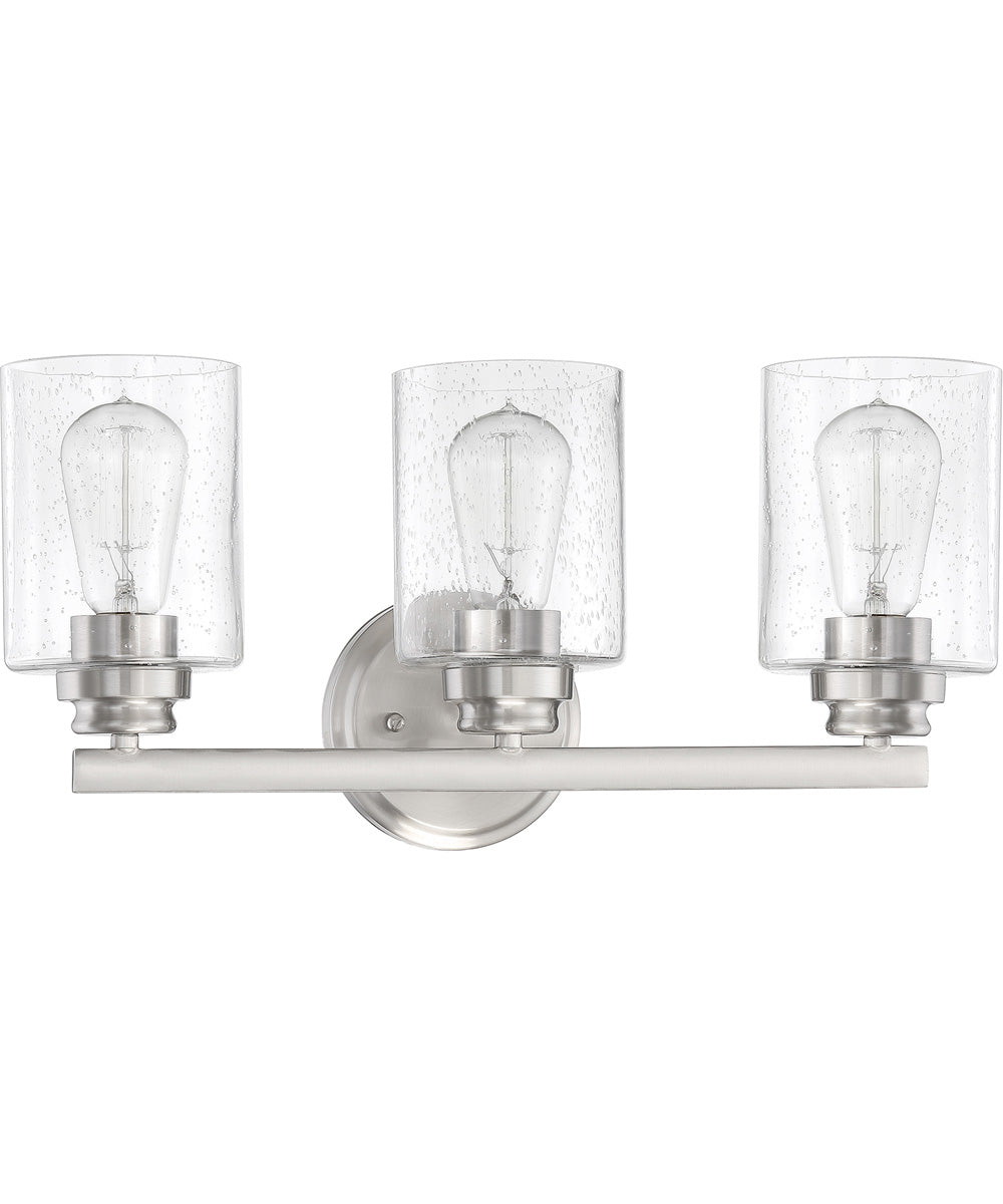 Bolden 3-Light Bath Vanity Light Brushed Polished Nickel