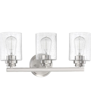 Bolden 3-Light Bath Vanity Light Brushed Polished Nickel