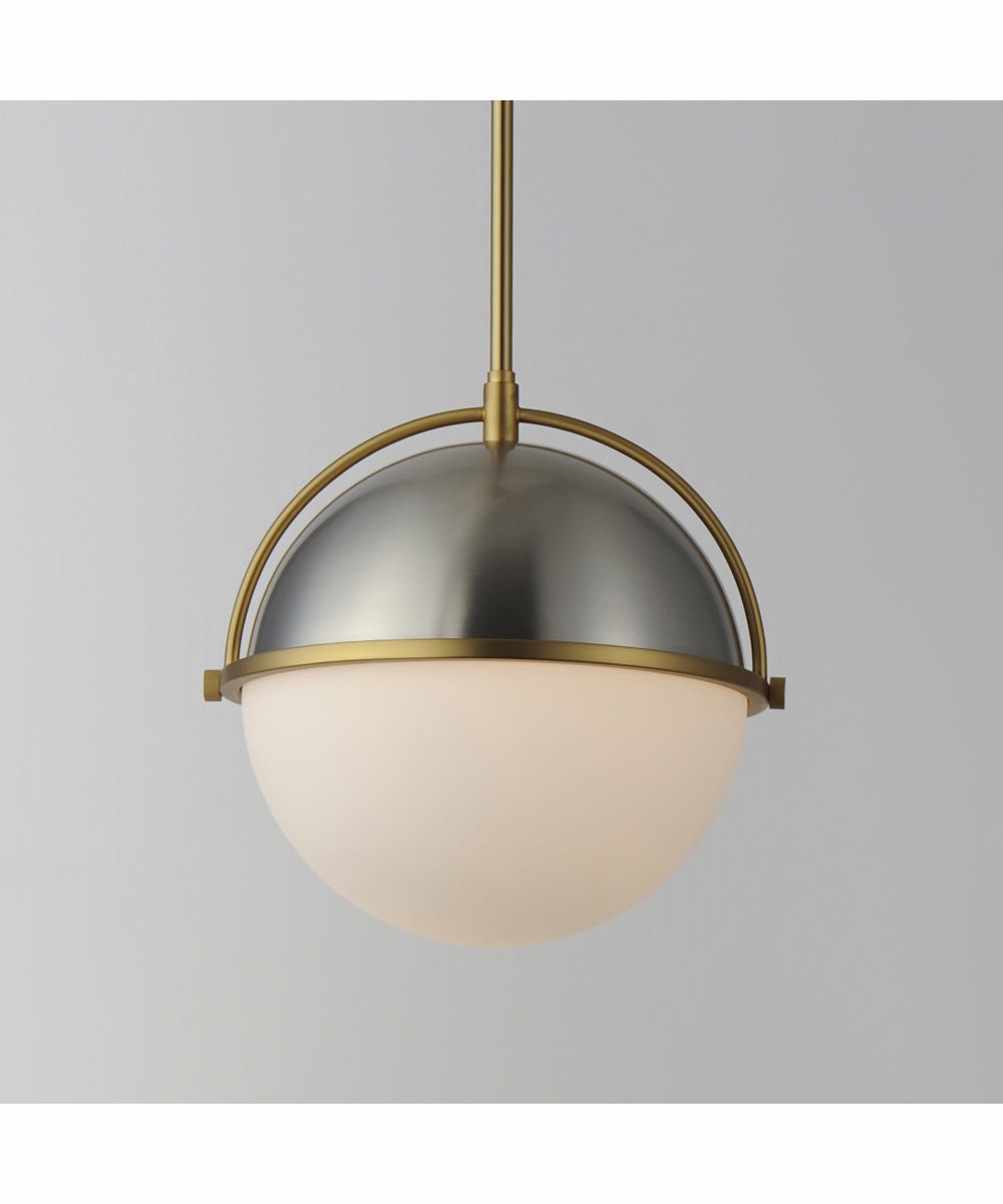 Duke 12 inch Single Pendant Satin Nickel / Satin Brass