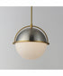 Duke 12 inch Single Pendant Satin Nickel / Satin Brass