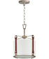 Sausalito 1-Light Medium Pendant Weathered Zinc / Brown Suede