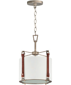 Sausalito 1-Light Medium Pendant Weathered Zinc / Brown Suede
