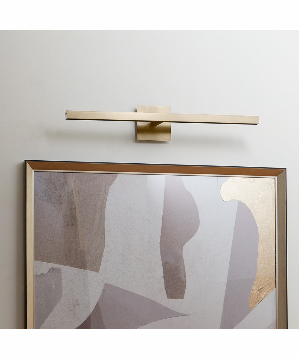 1-light LED Wall Mount Light Fixture Aged Brass