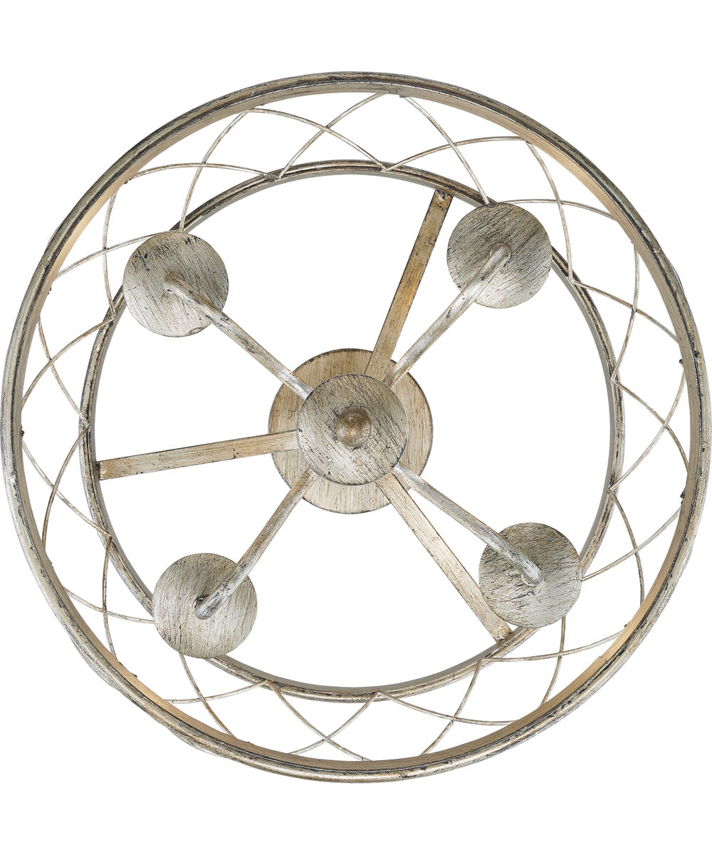 Dury Medium 4-light Semi Flush Mount Century Silver Leaf