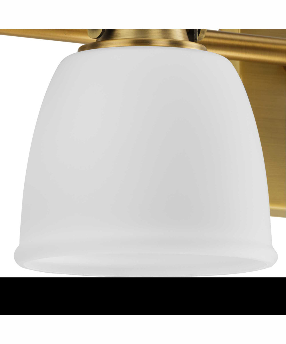 Presto 3-Light Coastal Bath Vanity Light Vintage Brass