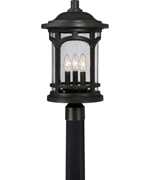 Marblehead Large 3-light Outdoor Post Light  Coastal Armour Mystic Black