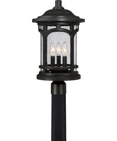 Marblehead Large 3-light Outdoor Post Light  Coastal Armour Mystic Black