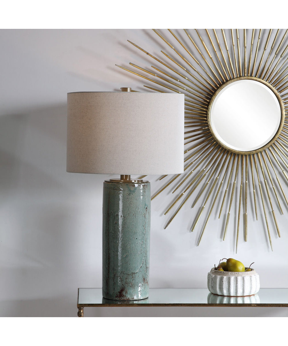 Callais Crackled Aqua Table Lamp