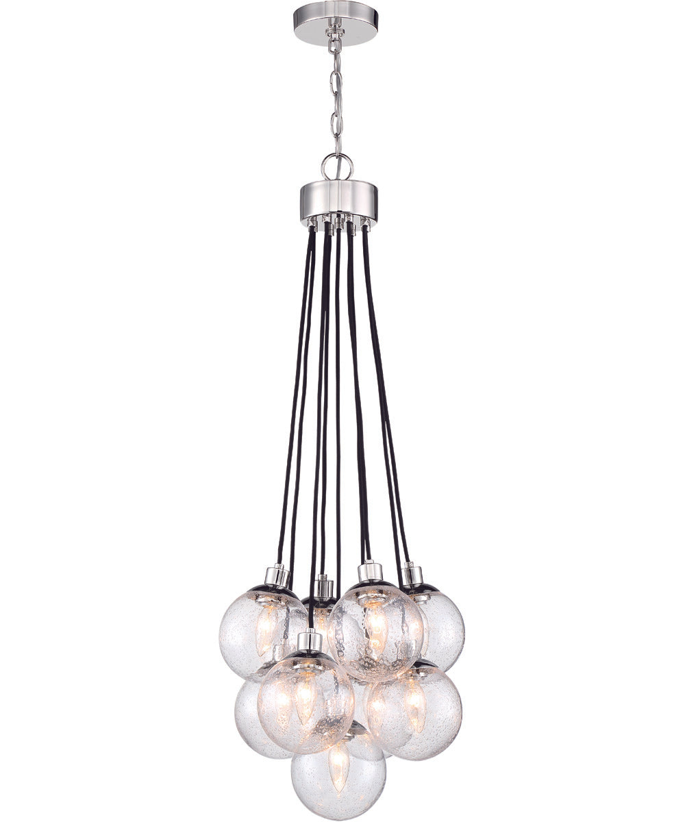 Que 9-Light Pendant Chrome