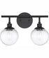 Que 2-Light Vanity Flat Black