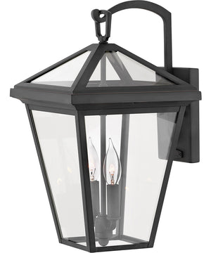 Alford Place 2-Light Medium Outdoor Wall Mount Lantern in Museum Black