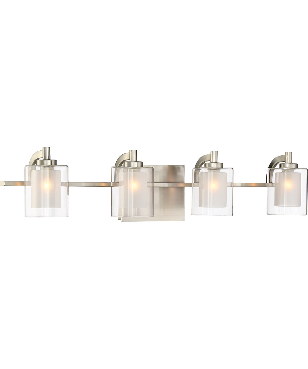 Kolt Extra Large 4-light Bath Light Brushed Nickel