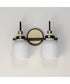 Milk 2-Light Bath Vanity Satin Brass