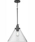 Hinton 1-Light Modern Farmhouse Pendant Matte Black
