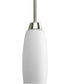 Wisten 1-Light Etched Glass Modern Mini-Pendant Light Brushed Nickel