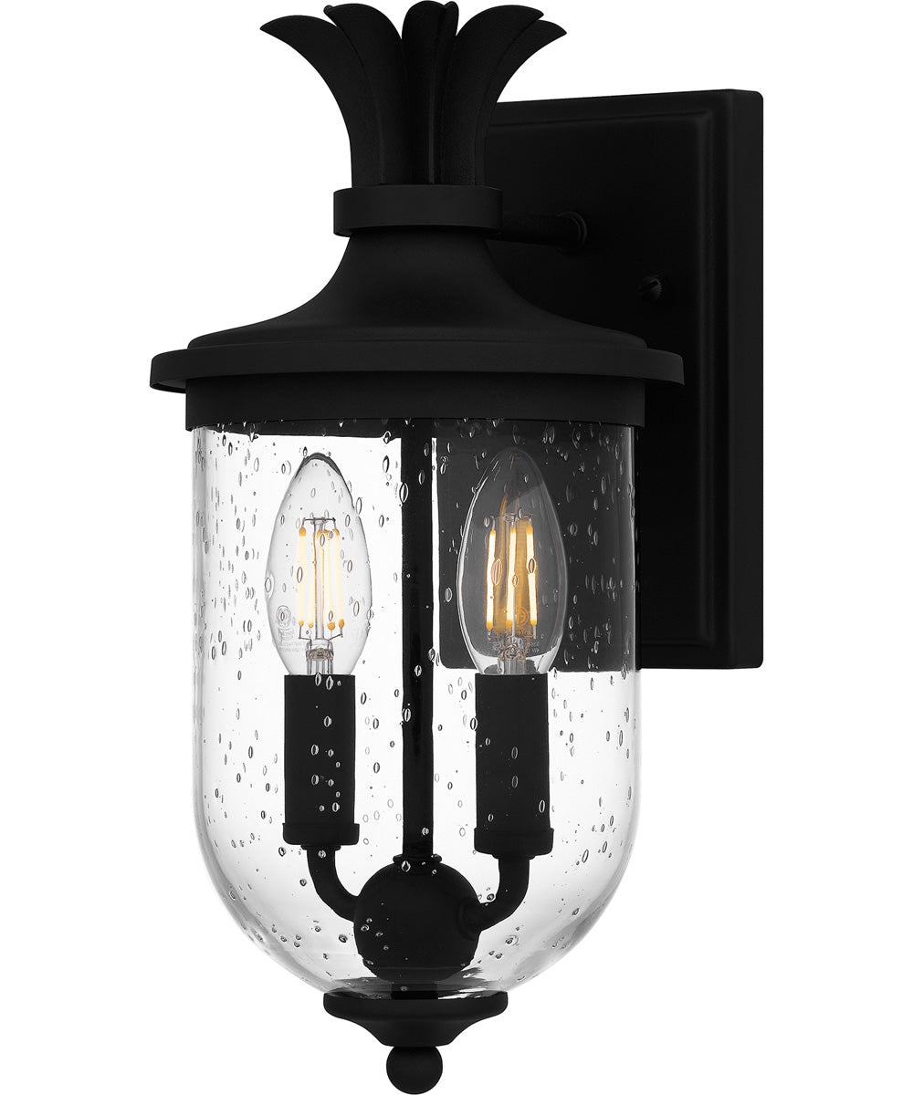 Havana Small 2-light Outdoor Wall Light Earth Black