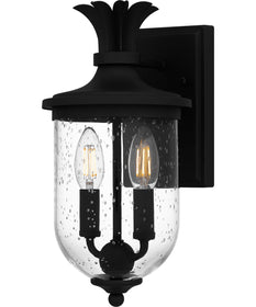 Havana Small 2-light Outdoor Wall Light Earth Black