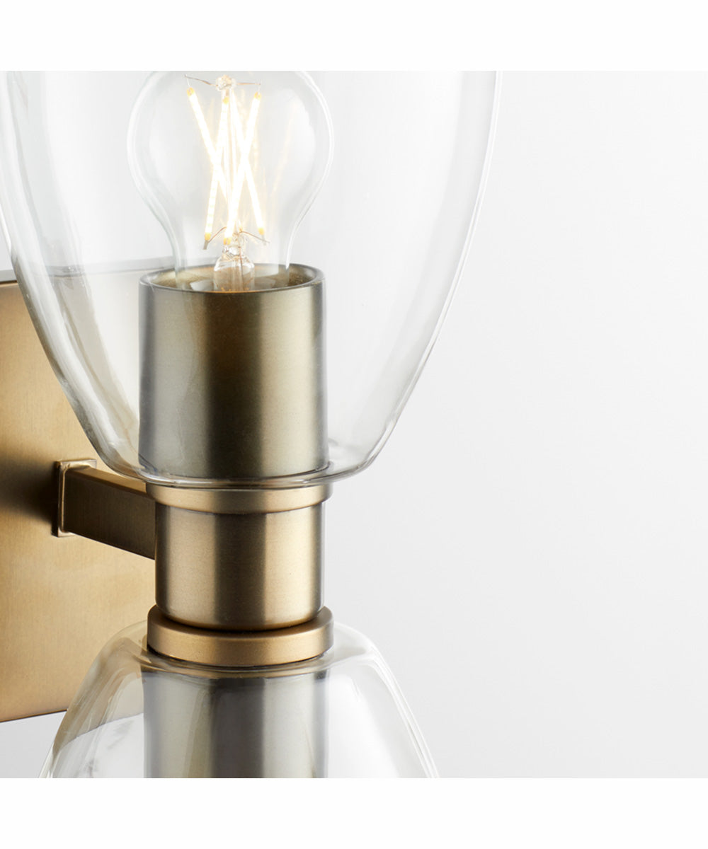 Relo 2-light Wall Mount Light Fixture Dark Brass