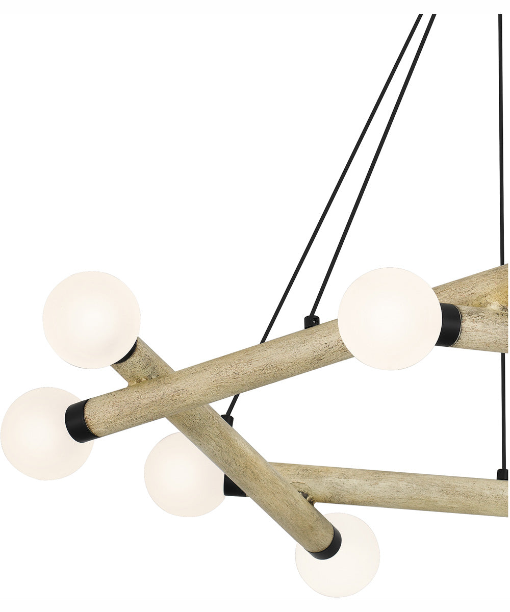 Cyprus  Chandelier Whitewashed Walnut