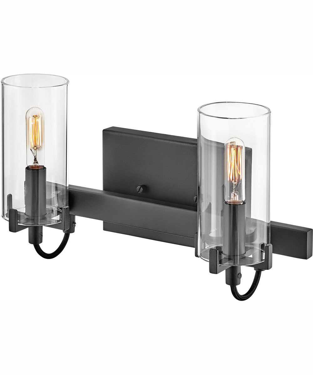 Ryden 2-Light Two Light Vanity in Black