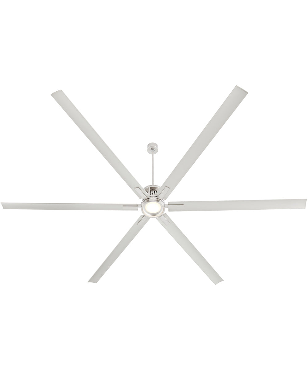 120" Zeus Patio Ceiling Fan Satin Nickel