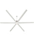 120" Zeus Patio Ceiling Fan Satin Nickel