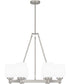 Penning 6-light Chandelier Brushed Nickel