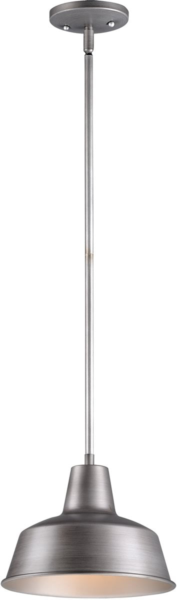 8"W Pier M 1-Light Outdoor Pendant Weathered Zinc