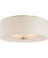 Bongo 3-Light Flush Mount Natural Aged Brass