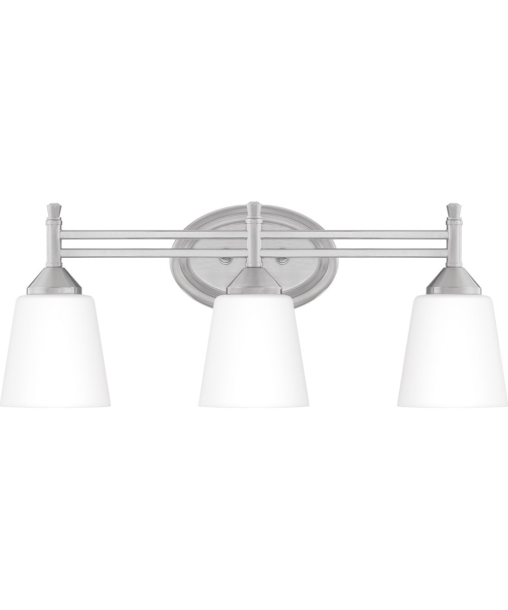 Billingsley Large 3-light Bath Light Brushed Nickel