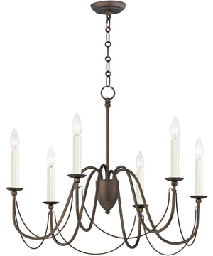 Plumette 6-Light Chandelier Chestnut Bronze