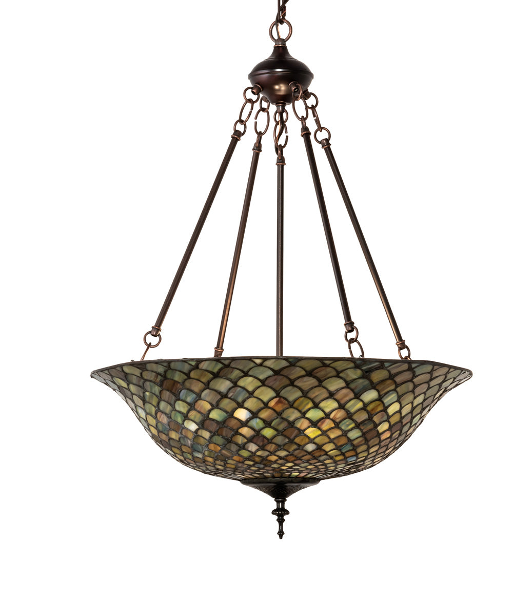 20" Wide Tiffany Fishscale Inverted Pendant