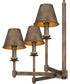 Cross 6-light Chandelier Statuary Bronze