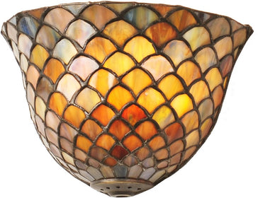8"W Tiffany Fishscale Wall Sconce