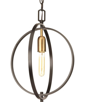 Swing 1-Light Global Mini-Pendant Light Antique Bronze