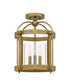 McPherson 3-light Semi Flush Mount Weathered Brass