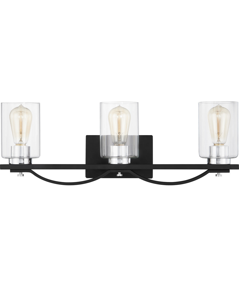 Salem Large 3-light Bath Light Matte Black